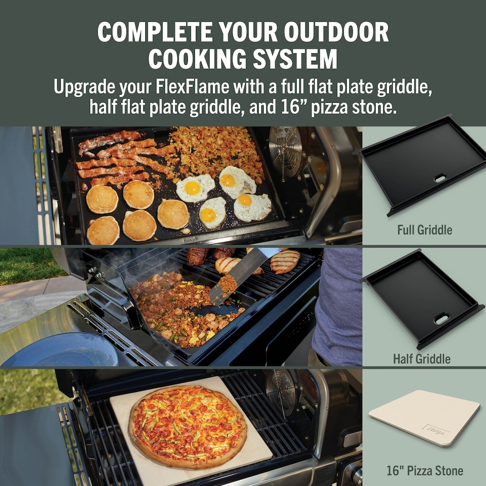 image 1 of Ninja FlexFlame Outdoor Cooking System & Pro Connect App PG305UK Black and Silver