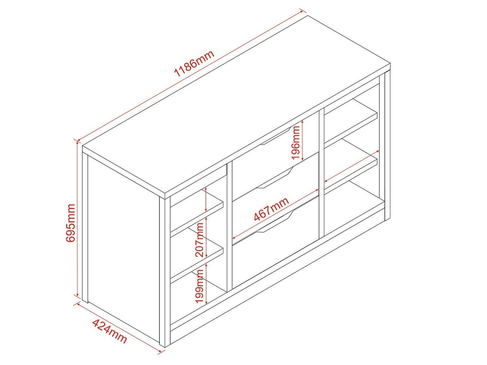 image 1 of Flair Charlie Drawer Unit Grey