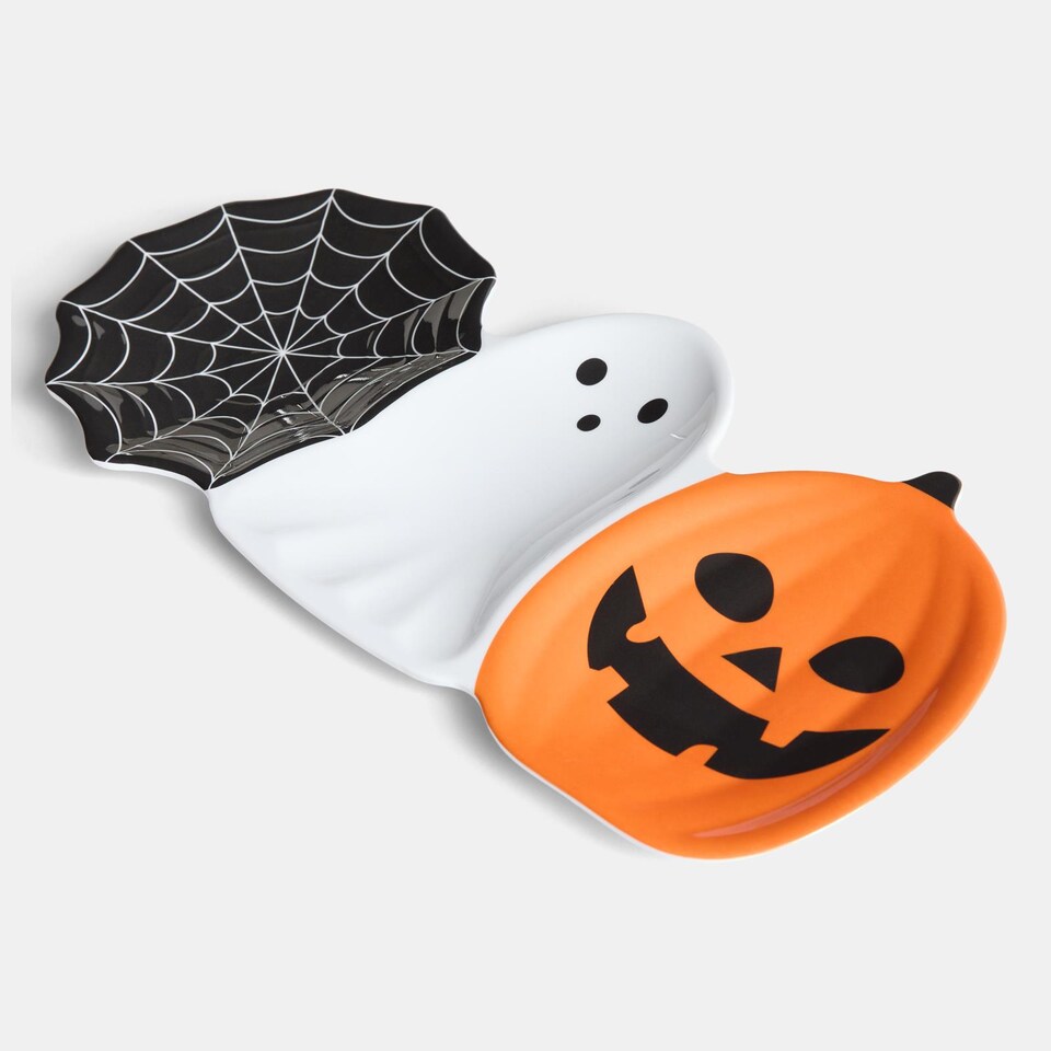 image 1 of OHS 2 Pack Large Halloween Melamine Serving Platters Collection Festive Party Trays