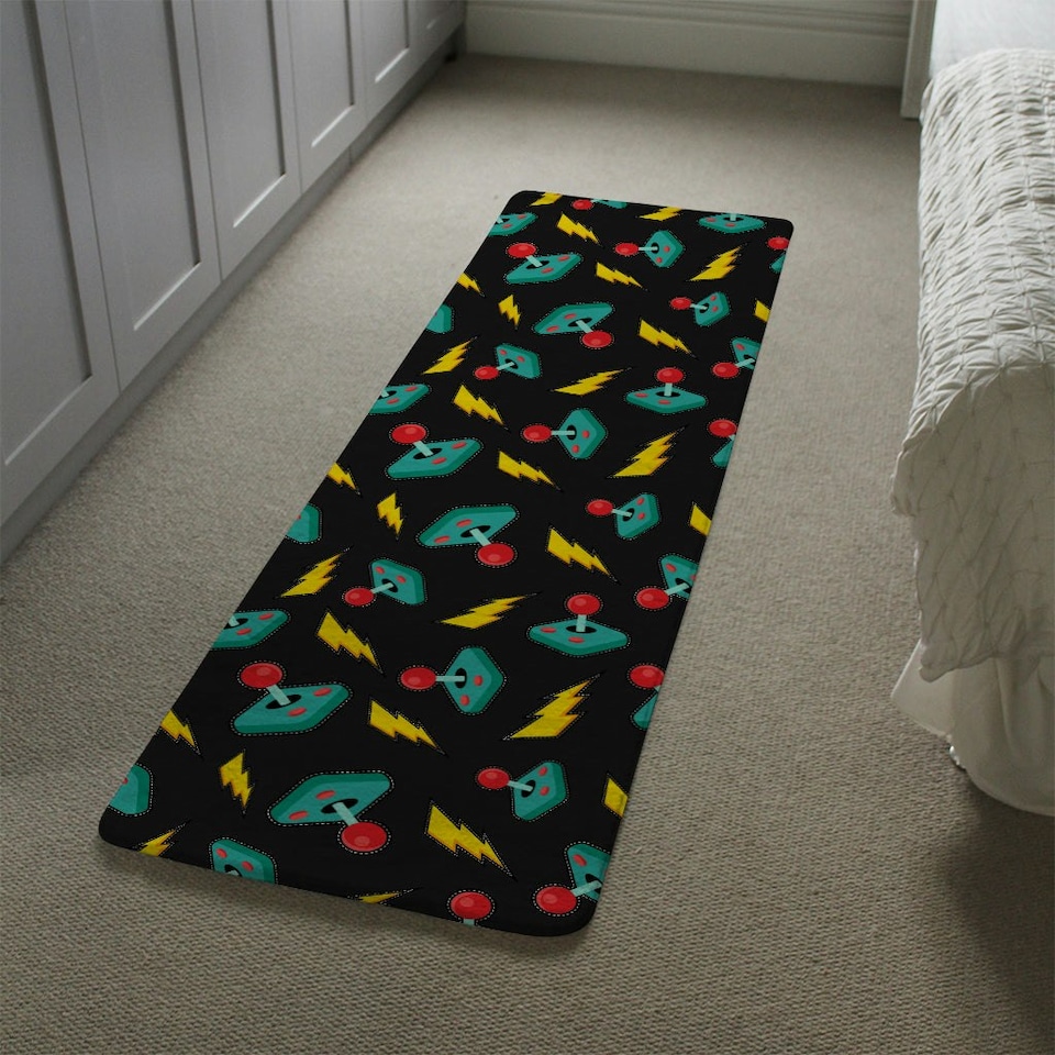 image 1 of Retro Video Game Joystick (Runner Rug) Multi
