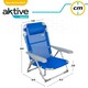 image 7 of Beach Chair Aktive Foldable Blue 48 x 90 x 60 cm (2 Units) N/A