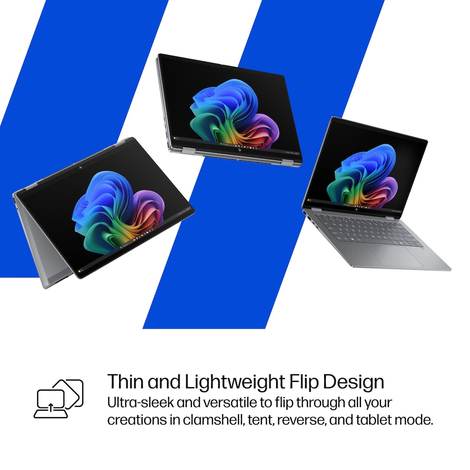 image 1 of HP OmniBook X Flip Copilot+ AMD Ryzen AI 7 16GB 1TB SSD 14" Touch 3K W11H 2-in-1