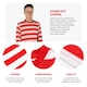 image 2 of Red and White Striped Long Sleeve Top | Red | M