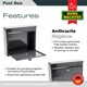 image 2 of Burg-Wachter Elegance Wall Mounted Galvanised Stell Lockable Weatherproof Ppost Box - 36x31x11cm N/A | Anthracite