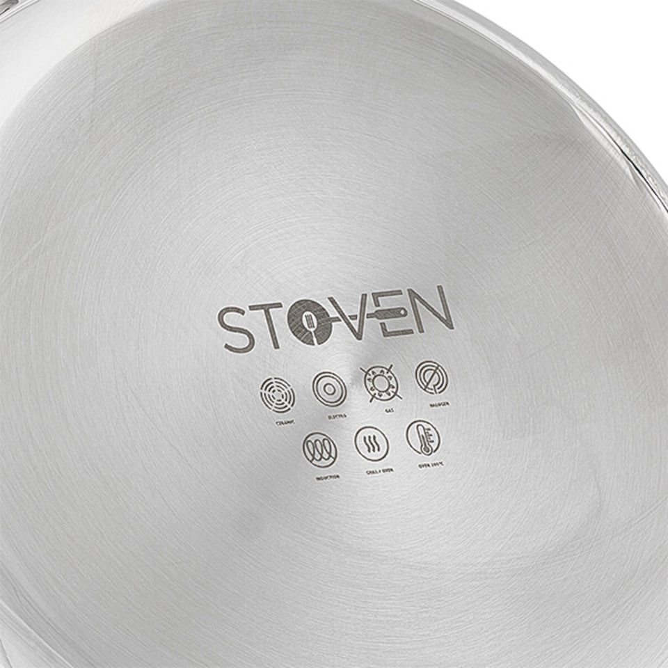 image 1 of Stoven Hextra 28cm Non-Stick Skillet with Lid