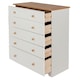 image 6 of Colorado Soft White 5 Drawer Chest - Painted Wood Bedroom Storage Cabinet with Oak Effect Top | White | White | 1