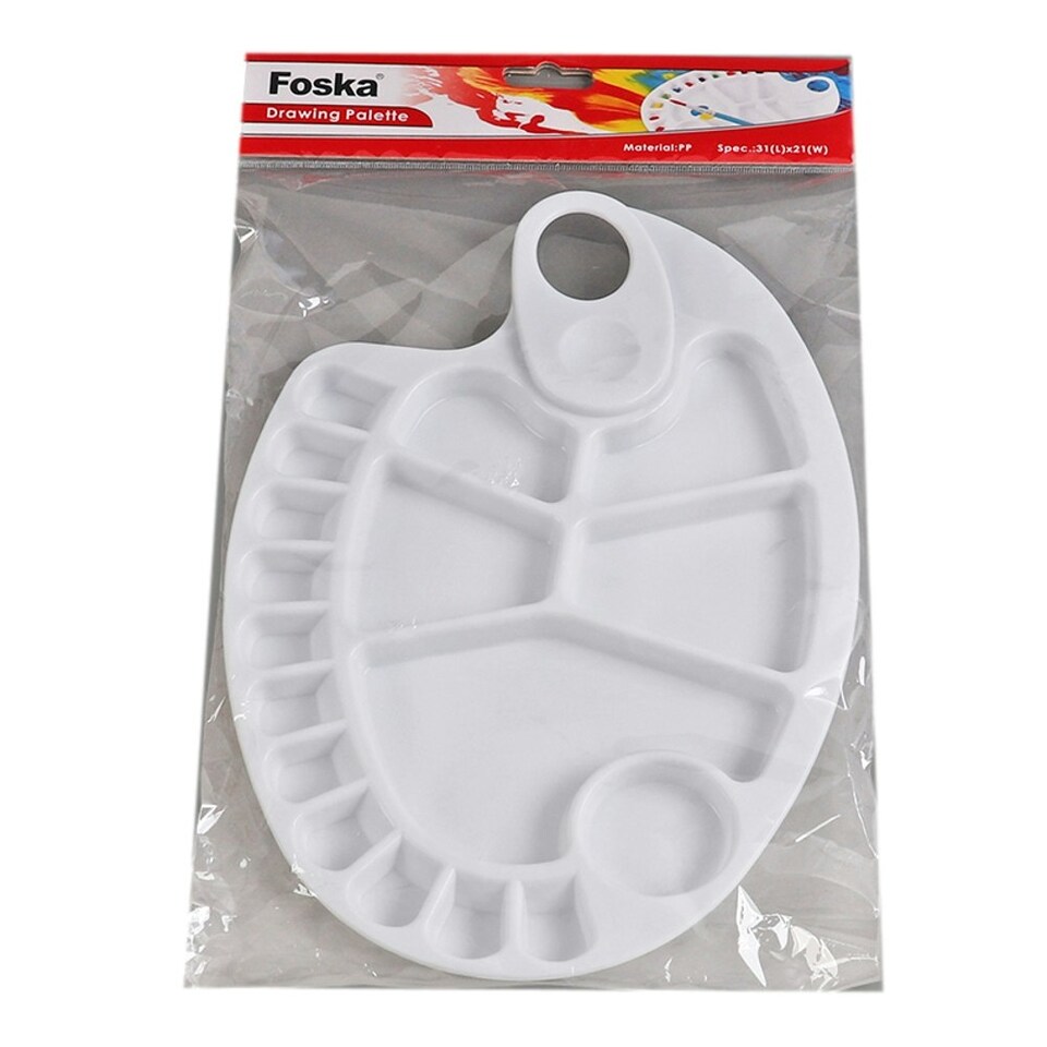 image 1 of Professional Art Drawing Plastic Water Colour Mix Paint Tray Naked Palette