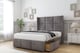 image 3 of Sloomy Beaumont Slate Naples Divan Bed With Mattress No Drawers With 54" Wingback Headboard & 12" Matching Footboard 2'6 Small Single | Grey | Slate | Small Single | 1