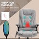 image 4 of Vinsetto Office Chair, Ergonomic Desk Chair with 6-Point Massage and Back Heated, Microfiber Cloth Computer Gaming Chair with Arms, Lumbar Support, Gray