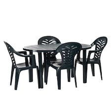 Resol Gala 4 Seater Garden Dining Set - Green | Green | Green