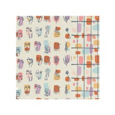 Leaves and Flowers, Abstract shapes Designer Splash Back | White