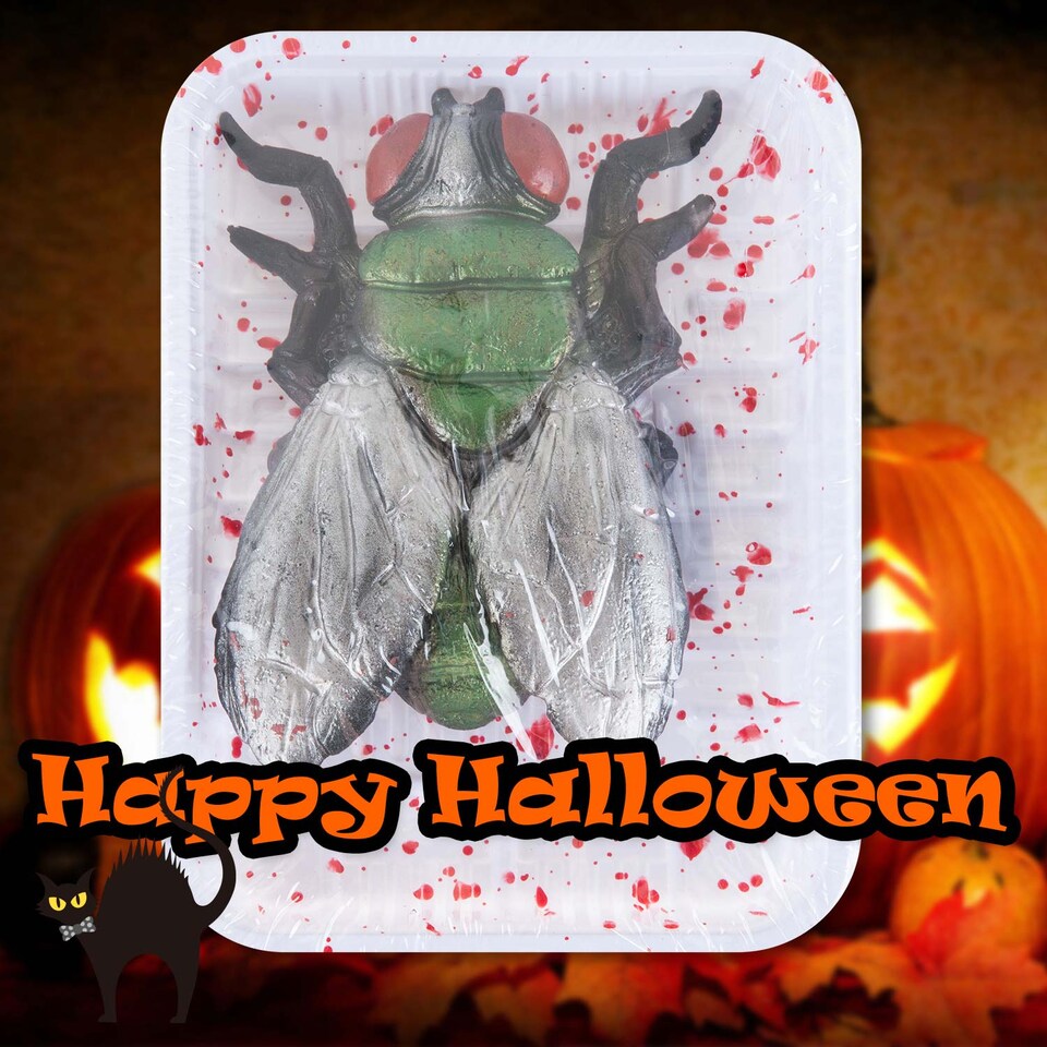 image 1 of vfm-estore Halloween Insects Decoration Accessory - Spooky Fly Prop for Parties and Trick-or-Treat