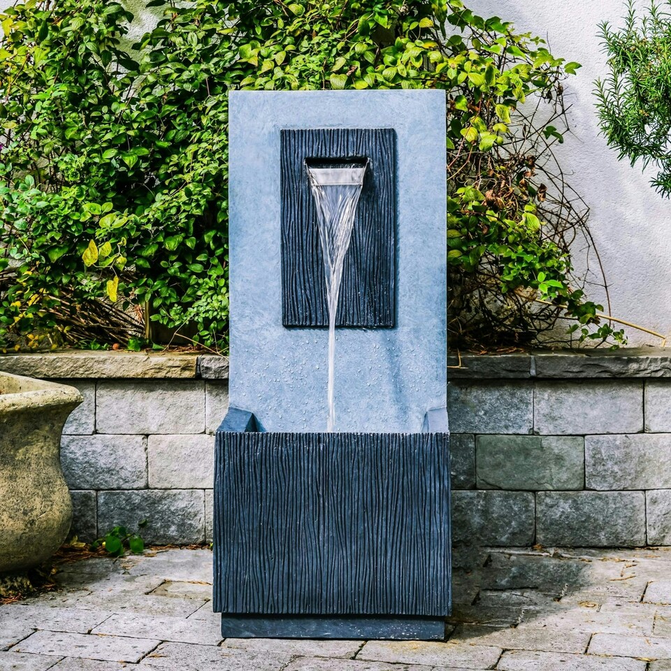 image 1 of Outdoor Contemporary Water Feature Cement