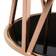 image 4 of Interiors By Premier Durable Round Rose Gold Finish Side Table, Side Table For Livingroom, Tempered Glass Modern Side Table Multi