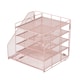 image 1 of Living and Home 5-Tier Desktop Organiser with Vertical File Sorter | Pink