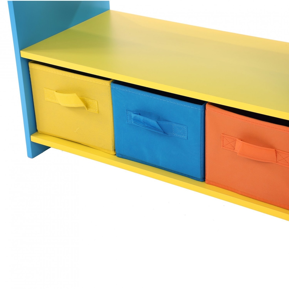 image 1 of Colourful Childrens Toy Storage Crayon Unit Shelves with 3 Drawers