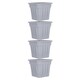 image 4 of Vista 4x 49cm Square Plastic Garden Planters Black
