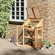 image 2 of Outsunny Wooden Greenhouse Cold Frame Grow House w/ Double Door for Flower Brown