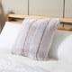 image 1 of BHS Faux Fur Stripe Cut Cushion | Cream | Natural | One Size | 1