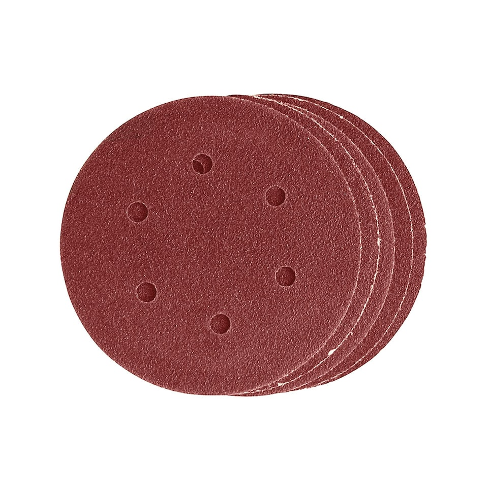 image 1 of Dekton 5pc Hook And Loop Orbital Sanding Discs 150mm/Coarse - 40 Grit