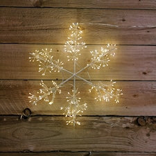 300 LED 40cm Microbrights Snowflake Christmas Silhouette in Warm White