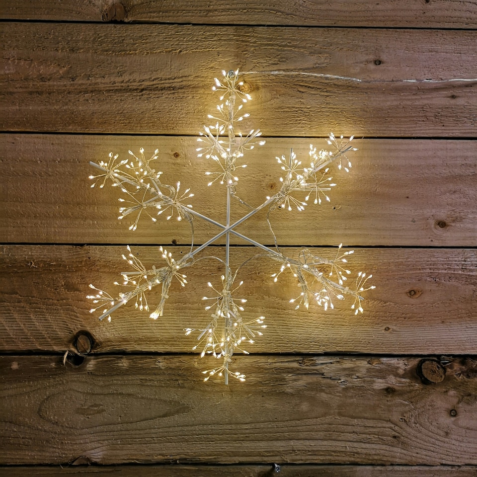 image 1 of 300 LED 40cm Microbrights Snowflake Christmas Silhouette in Warm White