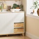 image 9 of SoBuy Low Sideboard with 2 Doors & 3 Drawers, White/Natural Wood, 47.2x15.7x35.4 inches, 27.1 kg - FSB75-WN