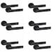 image 1 of Golden Grace 6 Pairs Modern Nova Design Premium Door Handles on Round Rose in Matt Black Finish Black