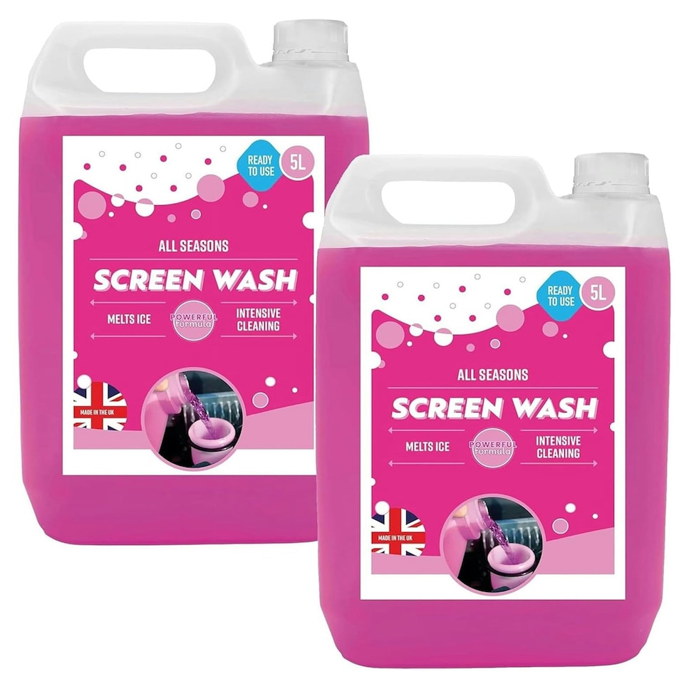image 1 of 1 x 5L Pink Ready To Use All Season Windscreen Screen Wash Streak Free Finish