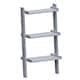 image 7 of Vida Designs York 3 Tier Ladder Bookcase Display Storage, Grey