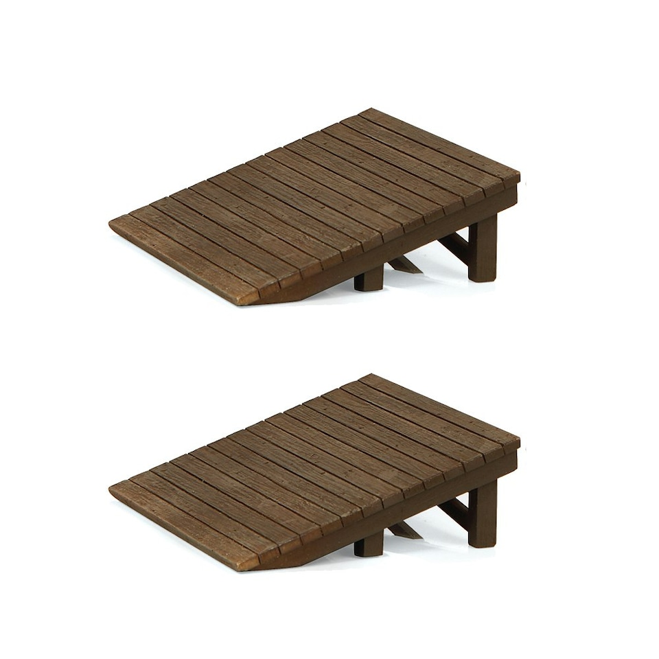 Graham Farish Scenecraft Wooden Platform Ramps 2pc (Pre-Built)