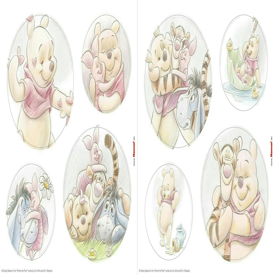 image 1 of Disney Winnie the Pooh Woodland Self-Adhesive Wall Stickers