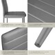 image 4 of Dining Chairs - high backrest, padded, synthetic leather  - Set of 4 Grey
