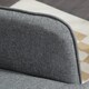 image 8 of HOMCOM Rocking Chair and Ottoman Set, Fabric Armchair with Footstool, Wingback Chair for Living Room and Bedroom, Grey