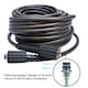 image 2 of M22 Female - M22 Female 14mm & 15mm "Stepped Spigot" Coupling Pressure Washer Hose (22mm) Black | 10m