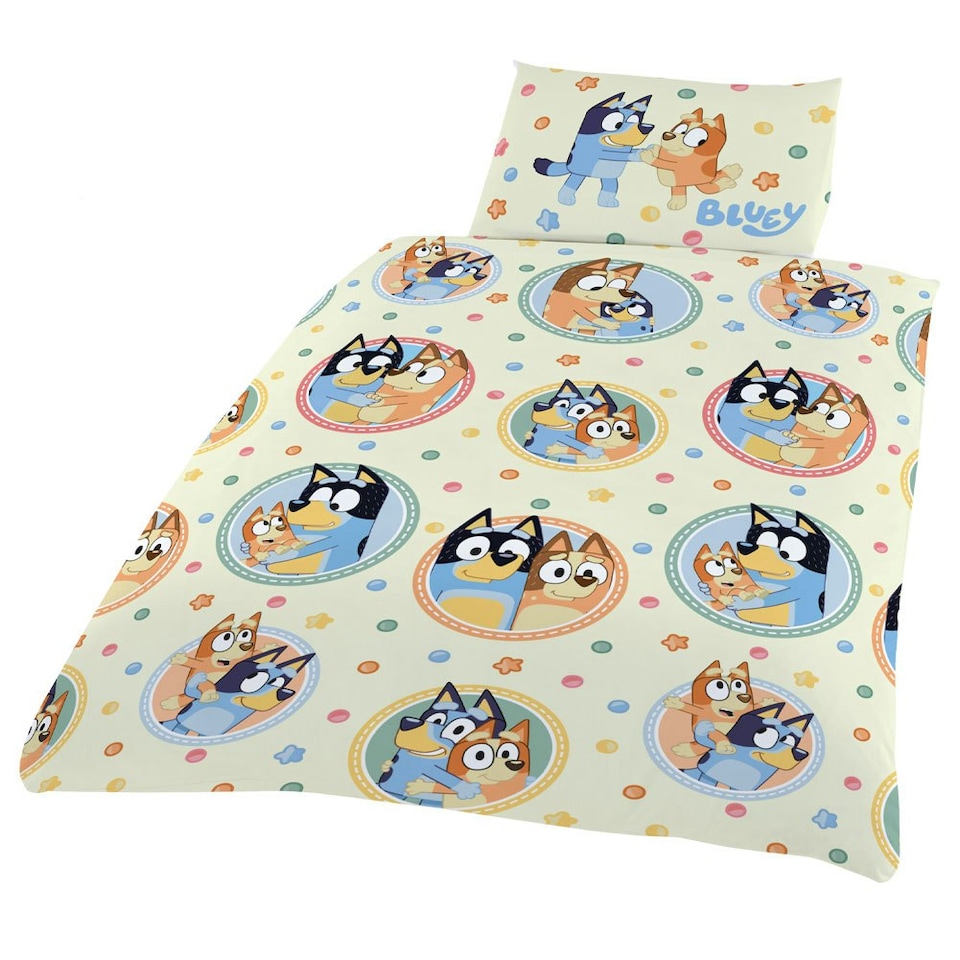 image 1 of Bluey Frame Duvet Cover Set - Cream/Multicoloured - Single
