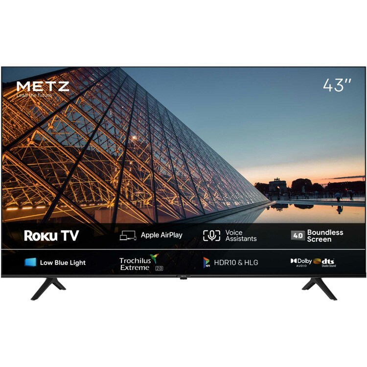 Metz 43 Inch Dled Uhd 4K Hdr Roku Tv - 43Mrd6000Yuk