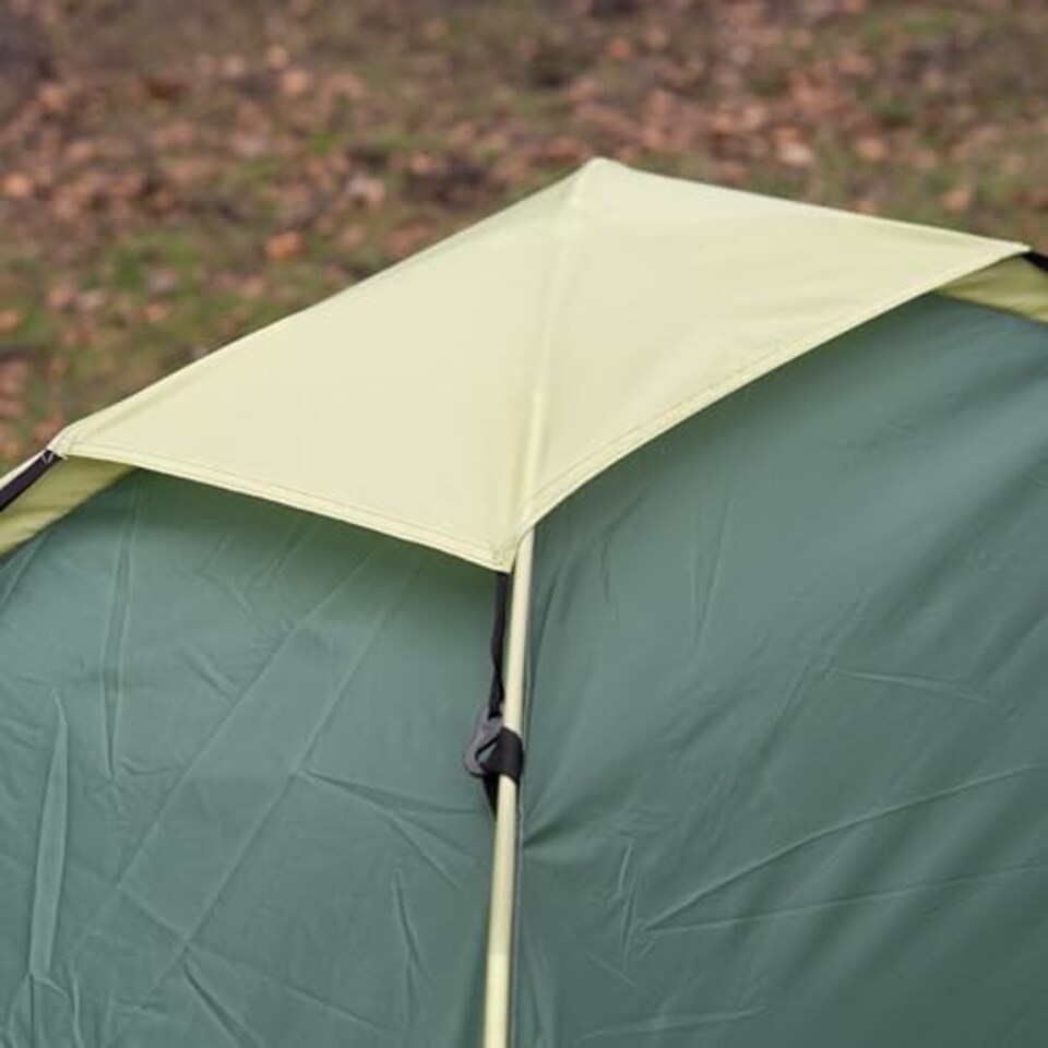 image 1 of Six Peaks Revel 2 Person Camping Tent, Lightweight Festival Dome Shelter, 1500mm Water Resistant Polyester, Easy Pitch Fibreglass Poles, Carry Bag, Green