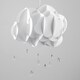 image 1 of ValueLights Extra Large White Cloud with Acrylic Jewel Raindrop Water Droplets Ceiling Light Shade & LED Bulb White