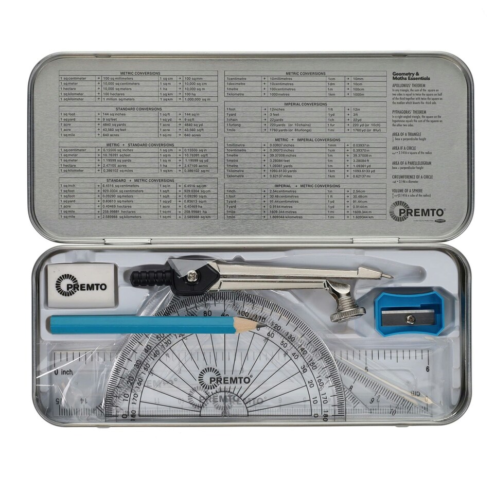 image 1 of 9 piece Printer Blue Maths Set By Premto