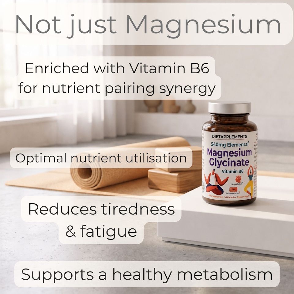 image 1 of Dietapplements Magnesium Glycinate with Vitamin B6 90 Capsules