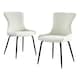 image 1 of Furniturebox 2x Nora Cream Velvet Black Leg Dining Chairs