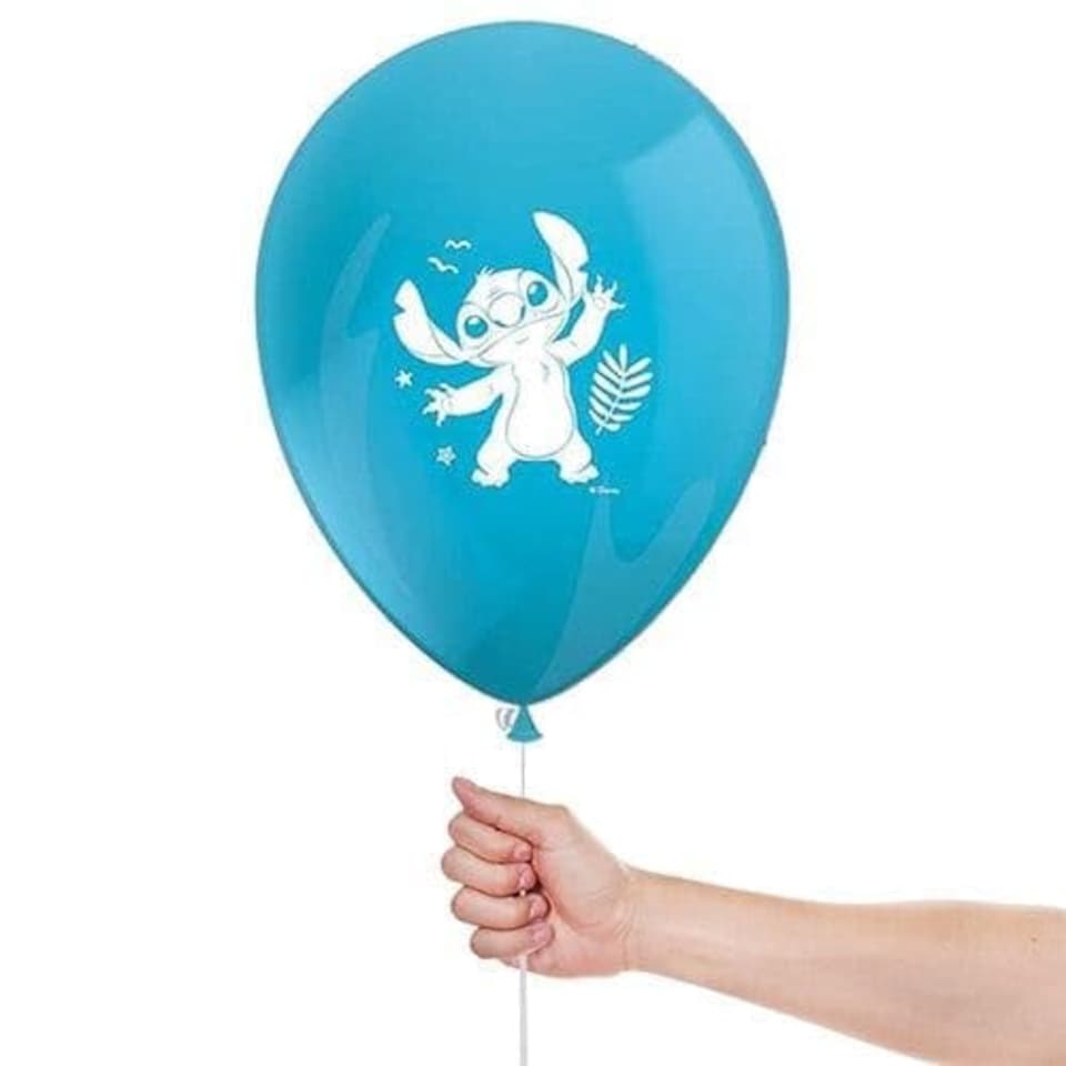 image 1 of Lilo & Stitch Disney Latex Balloons 28cm / 11 in - Pack of 8 | Multi