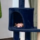 image 9 of PawHut 104cm Cat Tree Condo Tower with Scratching Post Perch Ball, Blue