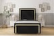 image 1 of Sloomy Boston Gold Black Naples Bed Frame With Mattress With 50" Upholstered Headboard 4'6 Double
