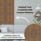 image 5 of NOVECRAFTO Chevron Line 3D Wall Panels – 6 Sheets Covering 1.5 sqm (16.15 sqft) – Decorative PVC Cladding Tiles 50x50cm – Matte Wood & Black Design Wooden