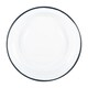 image 4 of Argon Tableware White Enamel Deep Bowls - 22.5cm - Navy - Pack of 6 Blue