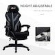 image 3 of Vinsetto Mesh Task Swivel Chair Office Desk Recliner w/ Lumbar Support, Grey