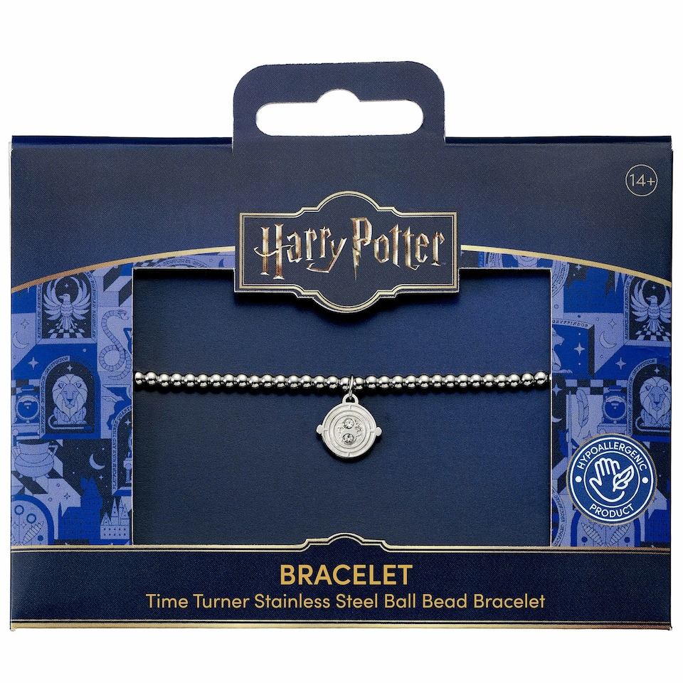 image 1 of Harry Potter Stainless Steel Time Turner Ball Bead Bracelet