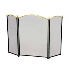 Oypla Heavy Duty Steel 3 Panel Fire Screen Spark Guard